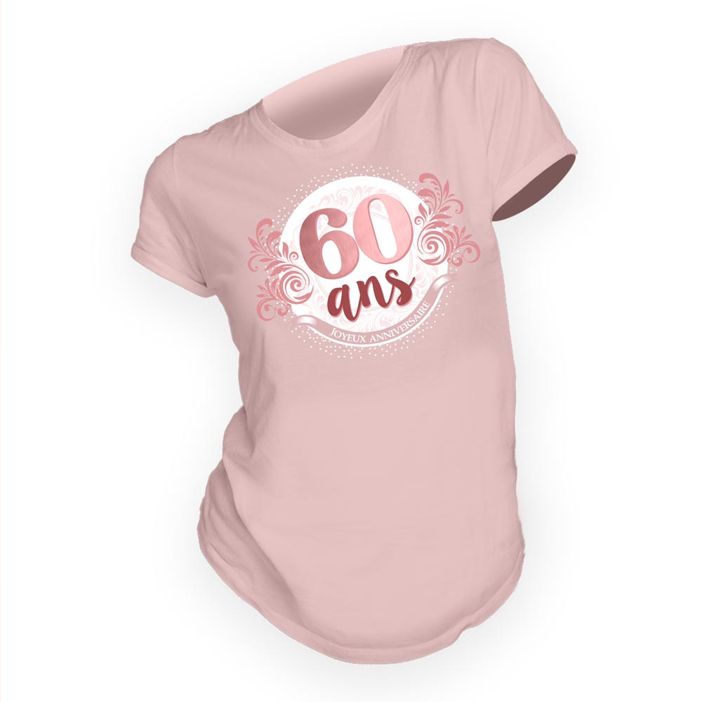 Tee-shirt joyeux anniversaire 60 ans