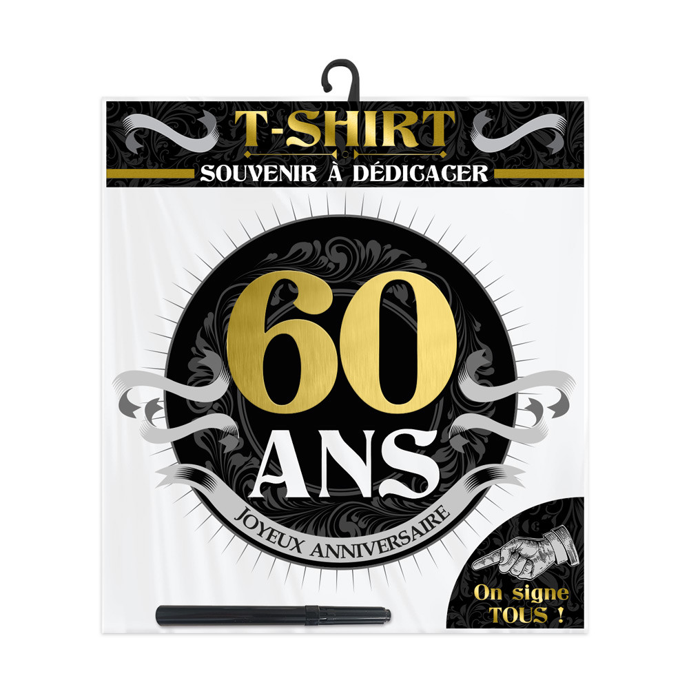 T-shirt à dédicacer femmes anniversaire 60 ans